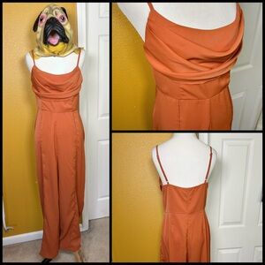 Glam Gal, CIDER, rust flowy one piece!!